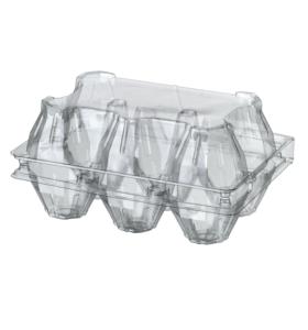 Plateau à œufs en plastique de haute qualité 6x2 cellules pour animaux de compagnie, vente en gros, boîte à œufs transparente jetable avec couvercle - Product Image 1