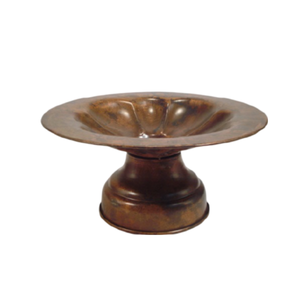 Bain d'oiseau en métal fini antique Fabriqué à la main Look moderne Design unique pour le balcon du jardin Utilisation extérieure décorative - Product Image 6