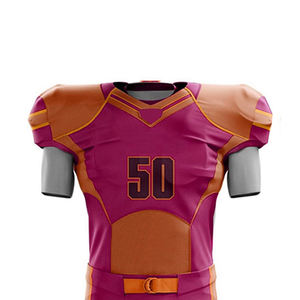 Nouveauté, uniforme de football américain de couleur unique, vente chaude, bonne qualité, nom d'équipe personnalisé, uniforme de football américain - Product Image 4
