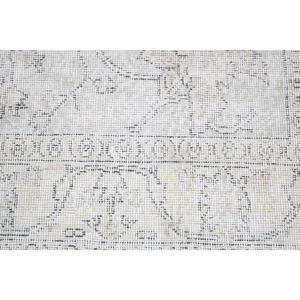 พรมวินเทจตุรกี ขนาด 1.5x3 ฟุต ลายต้นไม้และพืชสีขาว - Product Image 5