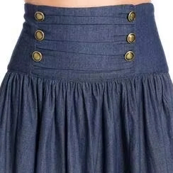Jupes longues en denim une garde-robe Looks essentiels avec des jupes Maxi en denim classiques Boho rencontre des jupes longues décontractées Inspiration - Product Image 2