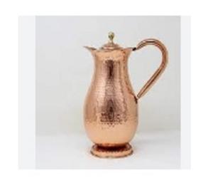 Stylish Home Kitchen Copper Water Jug with Hammered Handle Handcrafted Wedding Gift for Parties for Tea Pots & <b>Kettles</b> - Product Image 3