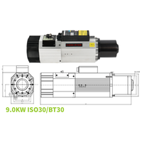 Moteur de gravure automatique haute puissance et haute performance pour machine CNC, refroidi par air, 220V 380V ER32 9KW ATC ISO30 BT30