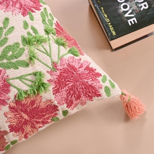 Fundas de cojín de algodón bellamente bordadas de 45x45 cm de lujo decorativas sostenibles sin azo a los mejores precios al por mayor - Product Image 3