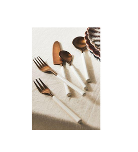 Design Cutley Vaisselle Couverts Set Royal Handmade Poignée en Résine Blanche pour Hôtels Desserts - Product Image 2