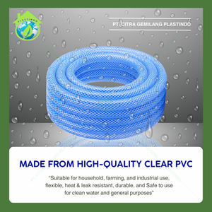 Enrouleur de tuyau d'arrosage en PVC transparent de qualité supérieure, 100 m, renfort fileté, durable, flexible, robuste, fiable, usage quotidien, 1/2 pouce - Product Image 6