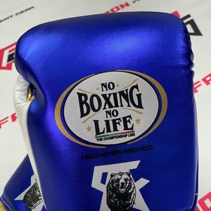 No Boxing No Life Professional Lace-Up Cowhide Leather Boxing <b>Gloves</b> Thick 4-Layer Padding Full Finger <b>Moisture</b> Wicking Boxing - Product Image 3