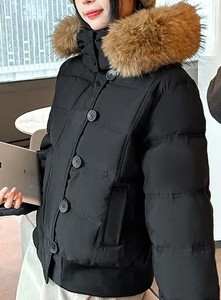 Top Trending Fur Hooded Puffer Jacket Nueva venta al por mayor con estilo de las mujeres de la cremallera de la chaqueta impermeable de invierno Fabricante - Product Image 3