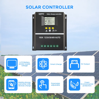 Contrôleur de charge solaire MPPT 100A 12V 24V 36V 48V Régulateur intelligent de batterie à panneau PV Contrôleur de charge solaire pour lithium