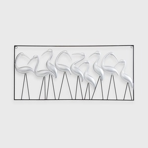 Décoration murale cygne haute qualité beau décor à la maison suspendu Art mural métal en laiton aluminium fer Art - Product Image 2