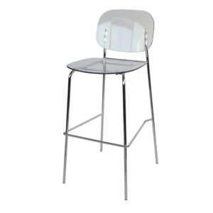 Set Moderno di 4 Sgabelli da Bar in Acrilico Trasparente con Gambe in Metallo Cromato, Design Girevole Contemporaneo per Casa, Bar, Hotel o Feste - Product Image 4
