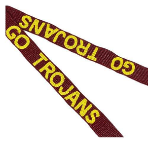 High Quality Handmade GO TROJANS Crossbody Beaded Bag Strap Customizable Best Price Handmade Bag Strap - Product Image 1