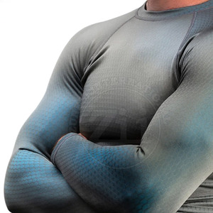 Dernière conception, vente chaude, chemises de compression à manches longues pour hommes, respirantes, légères, grandes tailles, vêtements de fitness confortables - Product Image 4