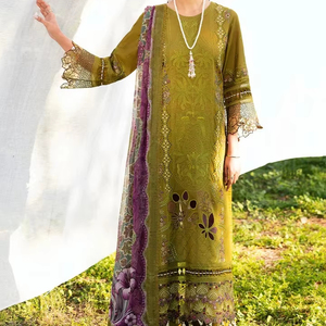 Vestido de lino de invierno de calidad superior 2025 para mujer, venta al por mayor, trajes de lino informales de 3 piezas para mujer pakistaní - Product Image 1