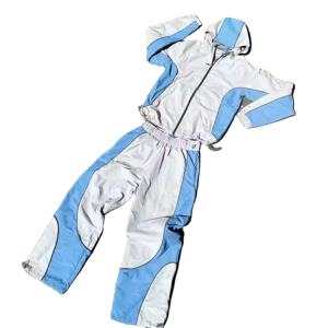 100% algodón diseño personalizado Logo hombres ropa de calle de gran tamaño chándal hombres Zip up Sudadera con capucha conjunto en blanco chándal Joggers chándal - Product Image 1