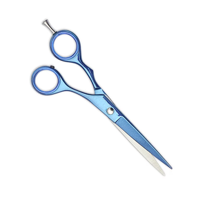 Ciseaux de coupe de cheveux professionnels de qualité chirurgicale couleur bleue enduit métal acier vente en gros ciseaux de Salon domestique et professionnel - Product Image 6