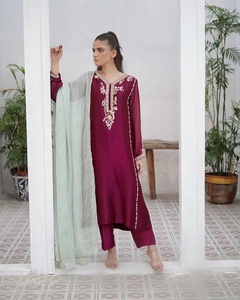 ชุดเดรสทำงานสตรีคุณภาพเยี่ยมทันสมัยปี 2025-2026 ผ้าฝ้ายซาลวาร์ คามีซ ล่าสุดสำหรับงานปาร์ตี้ 01282 - Product Image 2