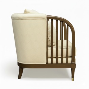 Sofá de Dos Plazas con Estructura de Madera de Lujo, 75x72x79cm, Tela Estampada GSD68069, para Apartamento, Vestíbulo, Bodas, Sala de Estar, Eventos - Product Image 4