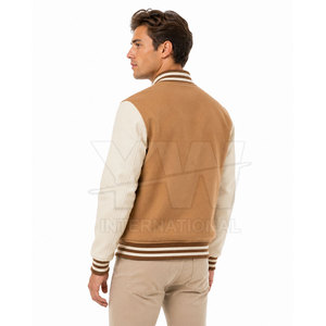 Nouvelle arrivée : veste Letterman en laine chaude, style tendance, pour l'hiver. - Product Image 2
