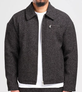 2026 Wholesale High Quality Mens Heavyweight <b>Fleece</b> Jacket Stand Collar Pullover Winter Workout Full Zip Unisex - Product Image 1