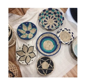 Fabrication de décoration murale bohème jonc de mer en fibre naturelle tenture murale côtière en rotin art pour la maison chambre hôtel mobilier noël - Product Image 1