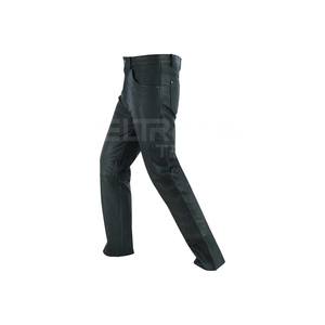 Meilleur prix 2025 dernière conception taille moyenne en cuir PU pantalon pour hommes plat avant décontracté droit incurvé haut à rayures offre - Product Image 4