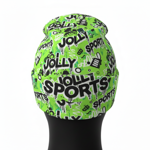 Women <b>Beanie</b> Cap Soft Fabric Neon <b>Green</b> Printed Design Custom Logo Printing for Sports Winter Outdoor Wear Jacquard <b>Beanies</b> Cap - Product Image 2