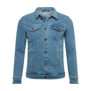 Veste en jean vintage délavée pour homme, style décontracté urbain pour le printemps, haute qualité, écologique, légère, avec logo frontal - Product Image 3
