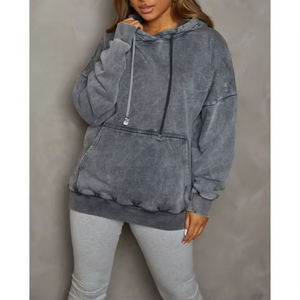 เสื้อฮู้ดดี้ลายฟอกสีแบบใหม่ คุณภาพสูง เสื้อฮู้ดดี้ลายฟอกสีสไตล์สตรีทแวร์ ออกแบบเองได้ มีจำหน่าย - Product Image 2