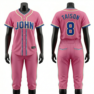 Durable 210 GSM polyester baseball uniform <b>maroon</b> set V neck contrast trim soft breathable fabric custom heat press logo - Product Image 4