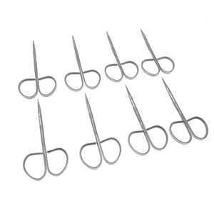 Tijeras de acero inoxidable de doble párpado Instrumento quirúrgico oftálmico manual - Product Image 2