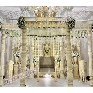 Tamilian เสาฐานดอกบัวสำหรับจัดงานแต่งงานวัฒนธรรมแมนดาแพมทำจากไฟเบอร์กลาสทันสมัยพกพาได้ - Product Image 1