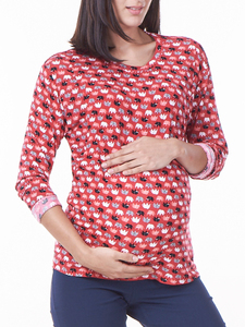เสื้อยืดให้นมบุตรแขนยาวแบบลำลองสำหรับสตรีตั้งครรภ์ฤดูใบไม้ผลิ - Product Image 4