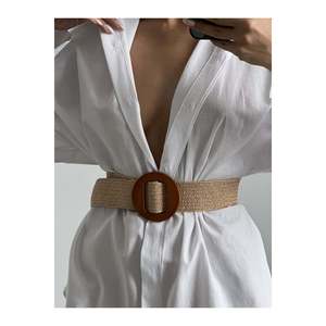 Women's Elastic Woven <b>Belt</b> with Ring Buckle, Jacket <b>Belt</b>, Shirt <b>Belt</b>, <b>Dress</b> <b>Belt</b> - standard - Product Image 5
