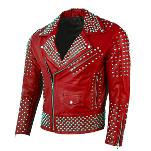 High Street Genuine Punk Rock Studded <b>Biker</b> <b>Man</b> <b>Jacket</b> <b>Biker</b> Vintage Studs <b>Biker</b> Moto Ace Star Fashion <b>Jacket</b> for <b>Man</b> - Product Image 4