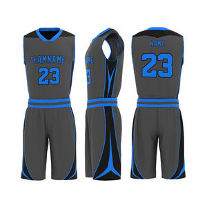 Uniforme de basket-ball personnalisé de haute qualité pour hommes, grande taille, impression par transfert de chaleur en gros, vêtements de basket-ball à séchage rapide - Product Image 5