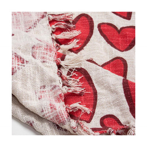 Luxe Heartin Knit Wool GOTS Certificado Elegante Cálido Sala de estar Dormitorio Mantas Suave Acogedor Impreso 100% Lana Envío de la gota - Product Image 1