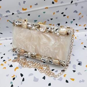 Bolso de Mano Tipo Clutch de Resina Reutilizable Ecológico de Artesanía India para Mujer, para Fiestas - Product Image 2