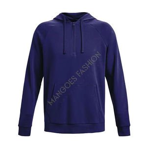 Sweat à capuche personnalisé pour homme avec demi-zip, design unique de crâne, fermeture éclair intégrale, épaules tombantes, streetwear personnalisé - Product Image 1