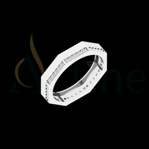 Banda de diamantes Hip Hop cultivada en laboratorio de Plata de Ley 925 con claridad Vvs diseñada para Unisex - Product Image 1