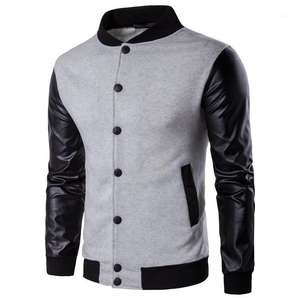 Chaqueta de hombre personalizable Logo elegante holgado Varsity diseño acanalado a rayas moderna moda estilo clásico chaqueta de invierno - Product Image 1