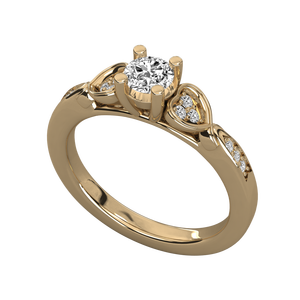 Bague solitaire en or 14 carats pour femmes avec diamant cultivé en laboratoire - Product Image 2