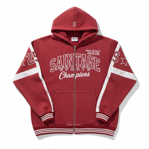 Y2K Streetwear en détresse 100% coton poids lourd goutte épaule à capuche unisexe surdimensionné pull personnalisé broderie blanc Vintage - Product Image 1