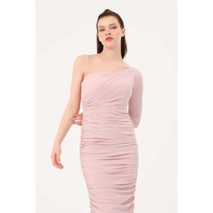 Veste décontractée rose poudré pour femme DANS, manches longues, motif uni, épaisseur standard, fermeture boutonnée, col rond, différentes tailles - Product Image 4