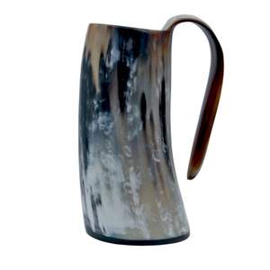 Jarra de cuerno de búfalo de agua Natural de la mejor calidad VIKING, taza de talla vikinga de estilo Animal pulido, decoración de cerveza - Product Image 5
