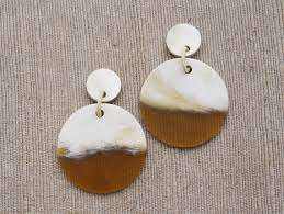 Pendientes Largos de Cuerno de Búfalo Natural Puro Hechos a Mano, Joyería de Moda, Artesanía Natural - Product Image 4