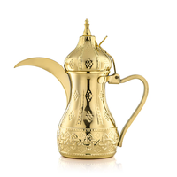Ensemble de cafetières et théières de luxe en acier inoxydable doré, écologiques et personnalisables, 12oz-48oz, style Moyen-Orient, faible MOQ