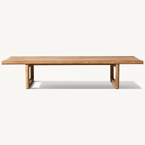 Mesa de madera de teca con tamaño personalizado, forma rectangular, para uso en exteriores, resistente a la putrefacción, con un estilo moderno y sencillo. - Product Image 6