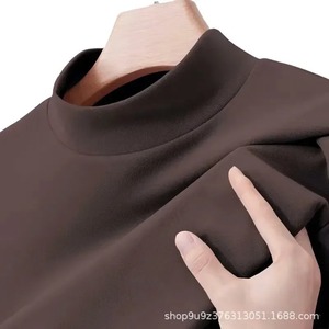 <b>men</b> s <b>t</b> <b>shirts</b> Double-Sided Fleece <b>Lined</b> <b>Long</b> Sleeve Slim Fit High Collar <b>T</b>-<b>Shirt</b> for <b>Men</b> Breathable Casual Top Winter Base - Product Image 4