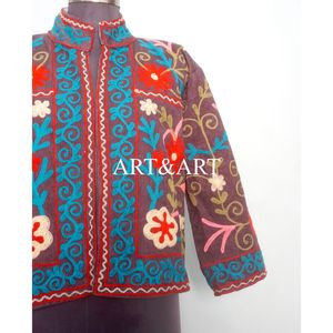 Wholesale Embroidered 100% Cotton Cotrise Jacket for <b>Retro</b> & Bohemian Fashion Eco-Friendly Factory Price - Product Image 6